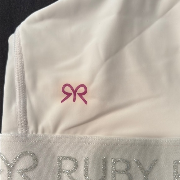 Ruby Ribbon White Racerback Sports Bra - Picture 2 of 2